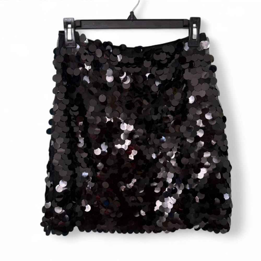 Rachel Zoe Black Sequin Mini Skirt